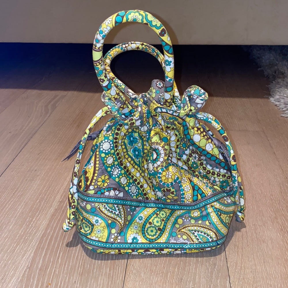 Vera Bradley Cinch Drawstring Handbag and Cosmetic Bag